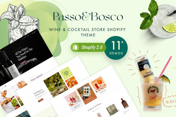 Passo Bosco - Wine Shop and Planter Store Shopify Drag & Drop Shopify Theme Sections, Product Upsell and Cross selling