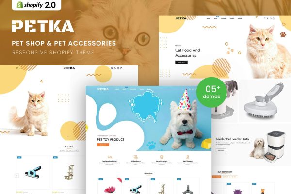 Petka - Pet Shop & Pet Accessories Shopify Theme Pet Shop & Pet Accessories Responsive Shopify 2.0 Theme
