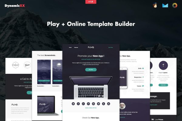 Play – Responsive APP Email Template Play – Responsive APP Email Template + Online Builder for Business of personal use.