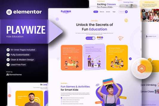 Playwize – Kids Education Elementor Template Kit