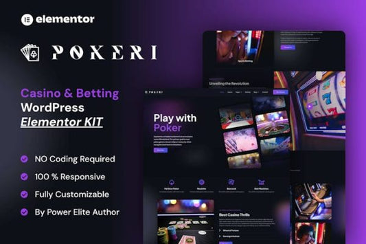 Pokeri – Casino & Betting Elementor Pro Template Kit