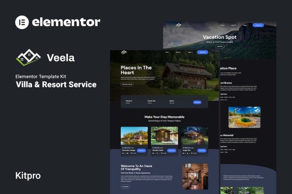 Veela – Vacation Rental & Resort Elementor Template Kit