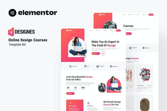 Designes – Online Design Course Elementor Template Kit