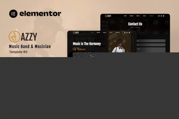 Jazzy – Music Band & Musician Elementor Template Kit