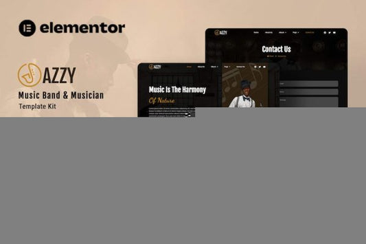 Jazzy – Music Band & Musician Elementor Template Kit