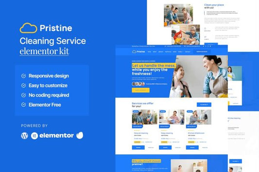 Pristine – Cleaning Service Elementor Template Kit