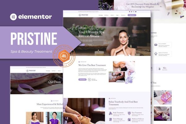 Pristine – Spa & Beauty Treatment Elementor Template Kit