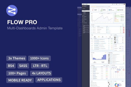 PRO Admin Dashboard Flow PRO Admin Dashboard Template