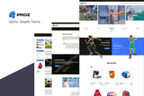 Proz - Sports Store Shopify Theme Sports Center, Shop Template for Badminton Shoes, T-shirts, Trousers, Game Accessories & Equipments