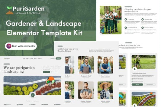 PuriGarden – Gardener & Landscape Elementor Template Kit
