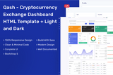 Qash – Cryptocurrency Exchange HTML Dashboard Qash – Cryptocurrency Exchange Dashboard HTML Template + Light and Dark