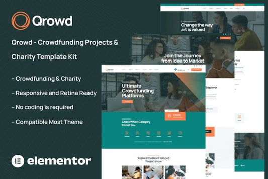 Qrowd – Crowdfunding Projects & Charity Template Kit