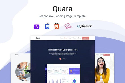 Quara – Responsive Landing Page Template Quara is a multi-purpose HTML template built using the latest Bootstrap v5.1.1. Template