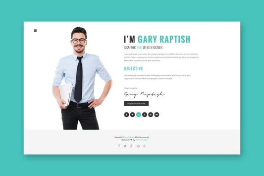 Raptish – Premium vCard/Resume HTML Template Vcard / Resume
