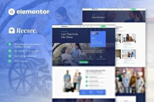 Recare – Home Care & Private Nursing Elementor Template Kit