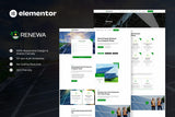 Renewa – Solar & Green Renewable Energy Elementor Template Kit