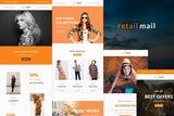 Retail Mail – Responsive E-mail Templates set Retail Mail – Responsive Email Template is a Modern and Clean Design.