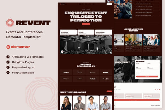 Revent – Events & Conferences Elementor Template Kit