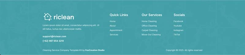 Riclean – Cleaning Service Company Elementor Template Kit