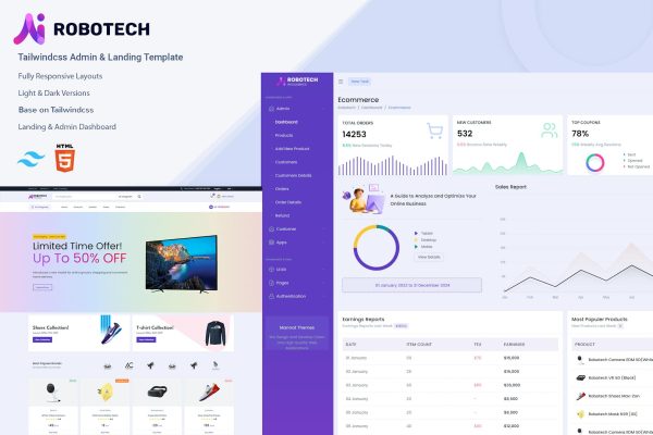 Robotech – Frontend & Backend Multipal Pages Frontend & Backend Multipal Pages and UI kit