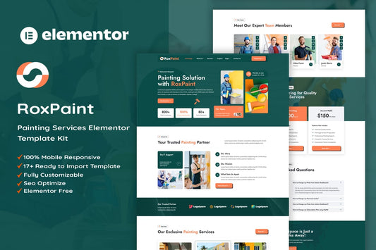 RoxPaint – Painting Services Elementor Template Kit