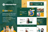 RoxVet – Veterinary & Pet Care Services Elementor Template Kit