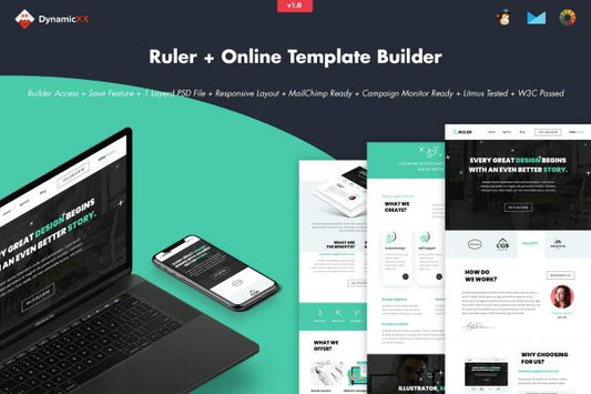 Ruler – Creative Agency Portfolio Email + Builder Ruler – Creative Agency Portfolio HTML email template + Online Builder.