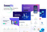SaasBiz – Saas Startup HTML Template Illustration Based & Clean and Modern Design | Saas, startup & Software landing page website