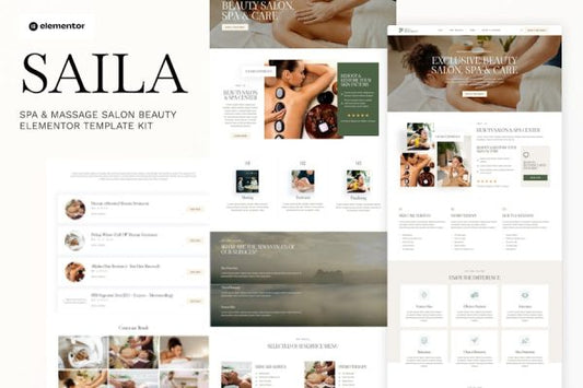 Saila – Spa & Massage Salon Beauty Elementor Template Kit