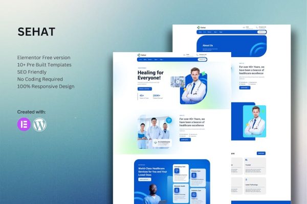 Sehat – Medical Elementor Template Kit