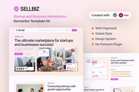 Sellbiz – Startup and Business Marketplace Elementor Template Kit