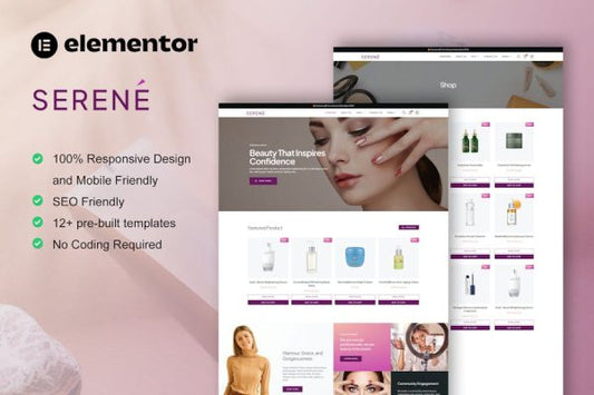 Serene – Beauty Shop & Skincare Elementor Pro Template Kit