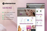 Serene – Beauty Shop & Skincare Elementor Pro Template Kit