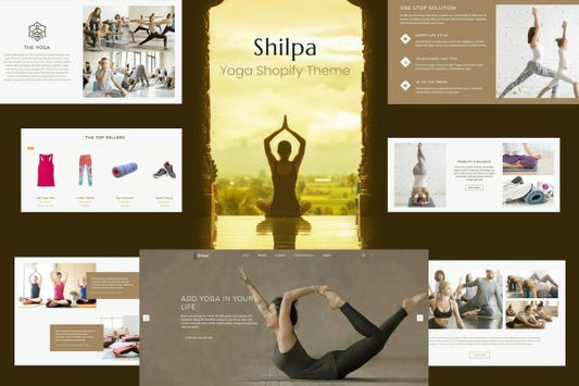 Shilpa - Yoga Store & Fitness Shopify Theme Healthcare and Meditation, Yoga Online Courses, Classes and Wellness Spa Beauty Products Shop Theme