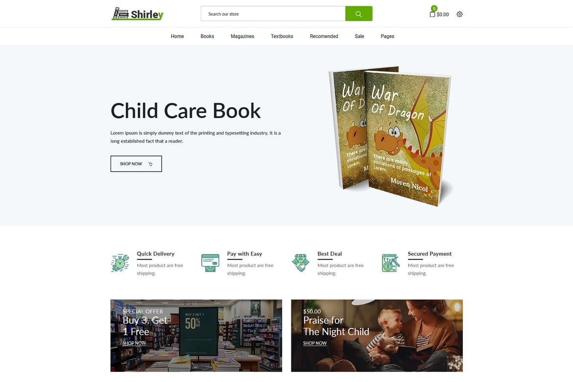 Shirley - Book Store Shopify Theme