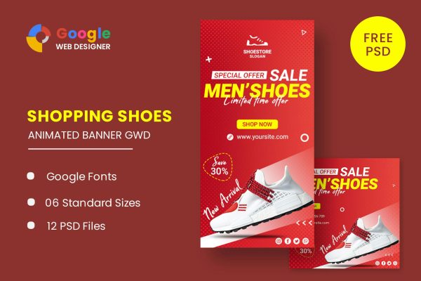 Shoes Ads Animated Banner Google Web Designer Shoes Ads Animated Banner Google Web Designer