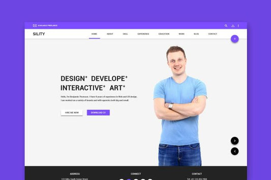Sility – vCard, CV & Resume HTML Template vCard, CV & Resume