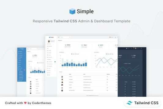Simple – Tailwind CSS Admin & Dashboard Template Simple – Admin is a Tailwind CSS based premium admin template, user-friendly interface and a range..