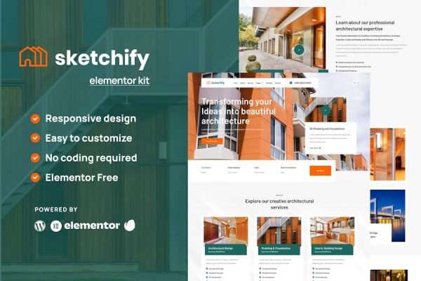 Sketchify – Architecture & Construction Service Elementor Template Kit