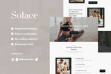 Solace – Yoga Teacher & Studio Elementor Template Kit