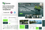 Sonne – Solar & Renewable Energy Elementor Template Kit