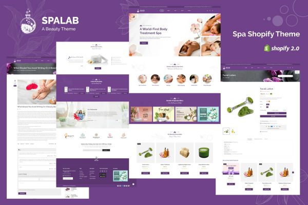 Spa Lab - Spa & Beauty Cosmetics Shop ShopifyTheme Beauty business and products,aesthetic property,elegance,makeup industry,minimalist serum,store,spa.