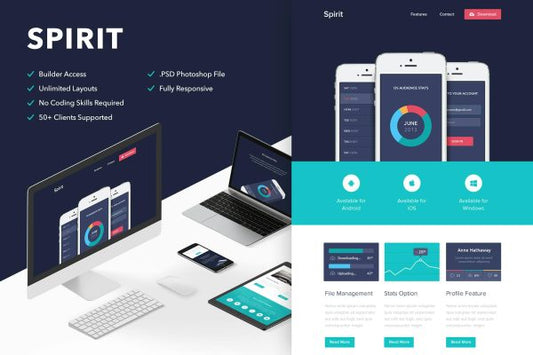 Spirit – Video Email (optional) + Themebuilder High quality responsive email newsletter template | MailChimp | Campaign Monitor supported