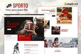 Sporto - Fitness Sports Shopify Store Sporto E-commerce Theme, Dropshipping, Retail, Fitness centre, Fashion online sports, Gym equipments