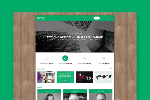 Straight – Creative Flat HTML Template Creative Flat HTML Template