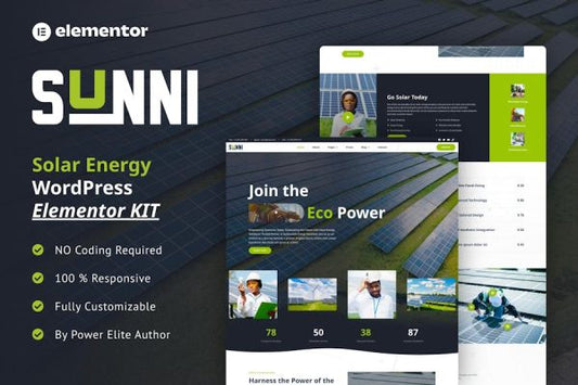 Sunni – Solar Energy Elementor Template Kit