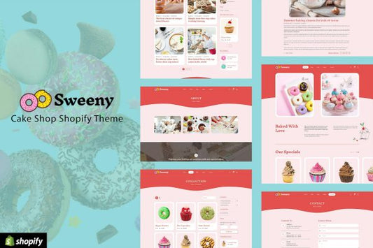 Sweeny - Cake Shop & Cafe Bakery Shopify Theme Responsive Shop Theme for Cakes, Cookies, Ice Creams, Juices, Chocolates & Bakery eCommerce Business