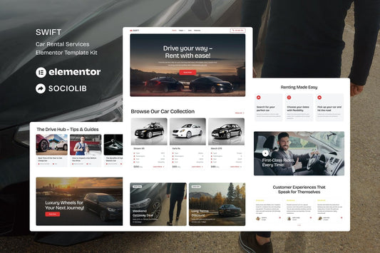 Swift – Car Rental Service Elementor Template Kit