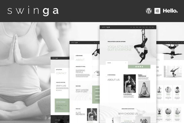 Swinga – Yoga Health Coach Fitness Studio Elementor Template Kit