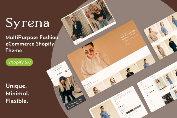 Syrena - MultiPurpose Fashion Shopify Theme Modern Fashion Shopify Store Theme Multipurpose Shopify Theme for Drop Shipping Fashion Store
